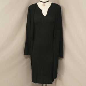 Classy Artisan Knit Dress & Duster Set Long Cardigan Barbara Wells Studio USA
